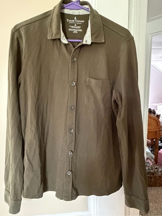 Tailor Vintage Other - Tailor Vintage Men's Olive Button-Down Shirt